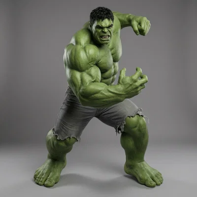 Mô hình 3D The Incredible Hulk tung cú đấm trái ấn tượng
