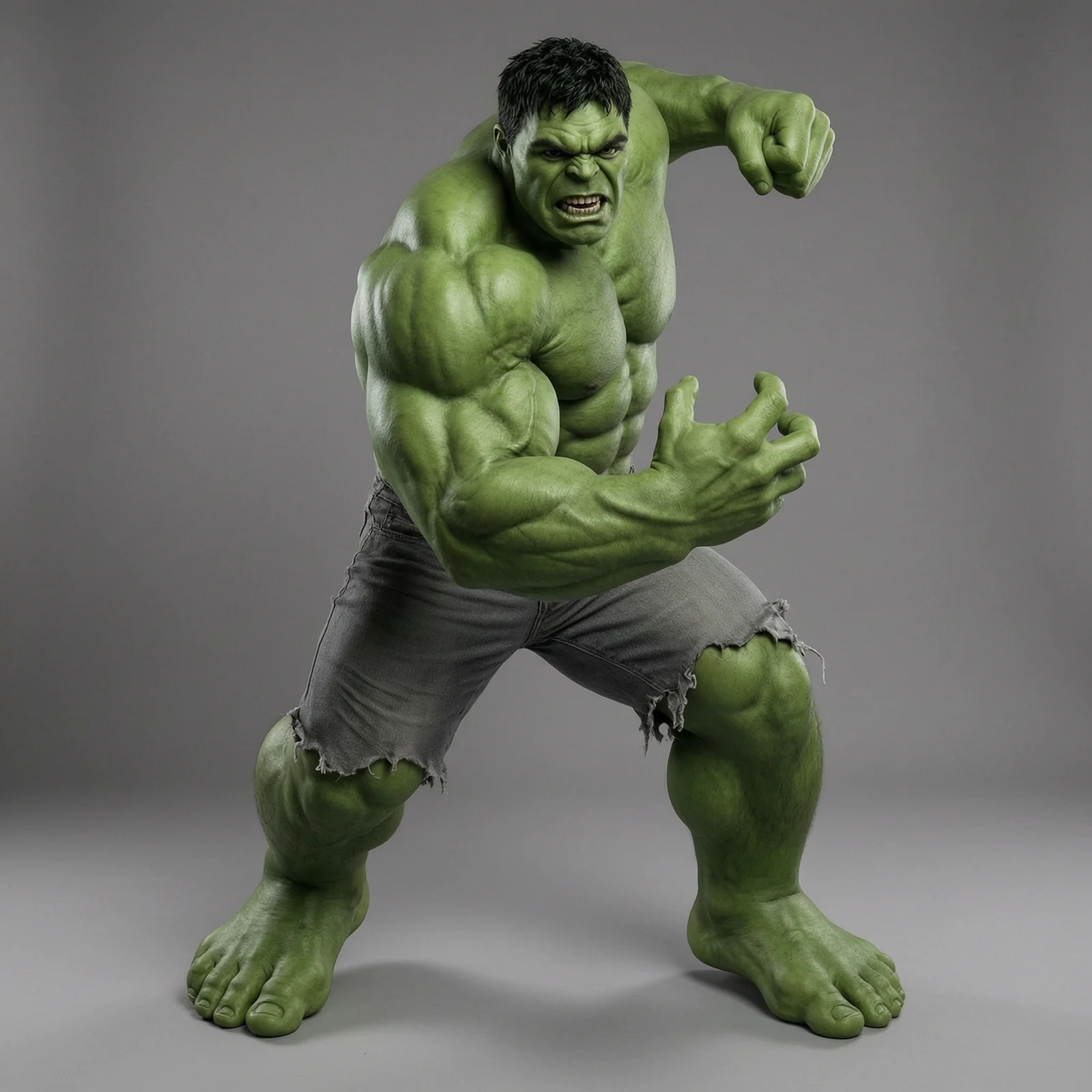 Mô hình 3D The Incredible Hulk tung cú đấm trái ấn tượng 1