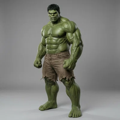 Mô hình 3D The Incredible Hulk: Tượng siêu anh hùng cực chất