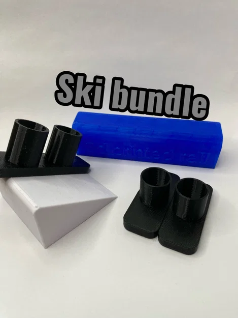 Bộ mô hình Ski bundle: Đồ chơi trượt tuyết mini in 3D độc đáo - Image 1