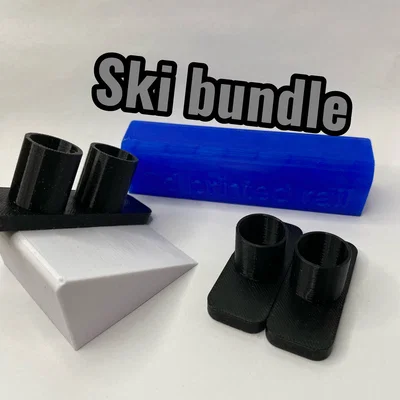 Bộ mô hình Ski bundle: Đồ chơi trượt tuyết mini in 3D độc đáo