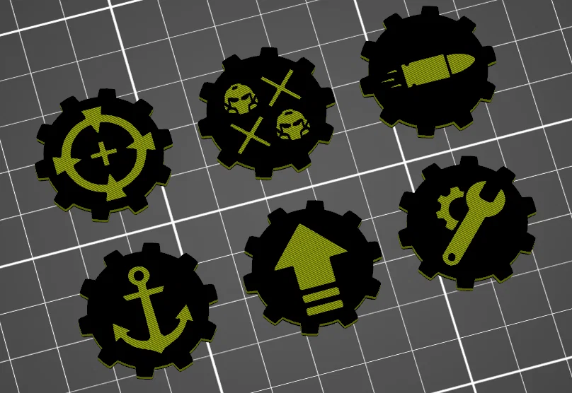 Cog Tokens – Bộ Token trạng thái chiến trường cho WH40k 11th Edition - Image 1