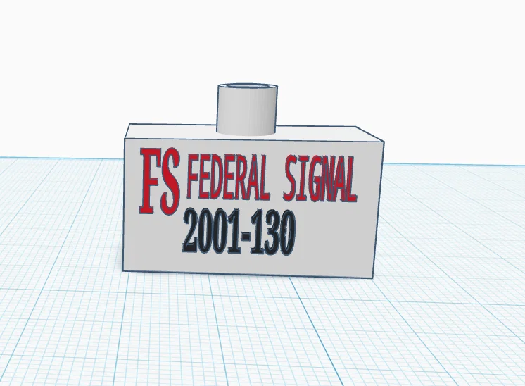 Mô hình còi báo động Federal Signal 2001-130 in 3D trưng bày - Image 2