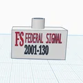 Mô hình còi báo động Federal Signal 2001-130 in 3D trưng bày - Thumbnail 2