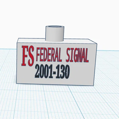 Mô hình còi báo động Federal Signal 2001-130 in 3D trưng bày