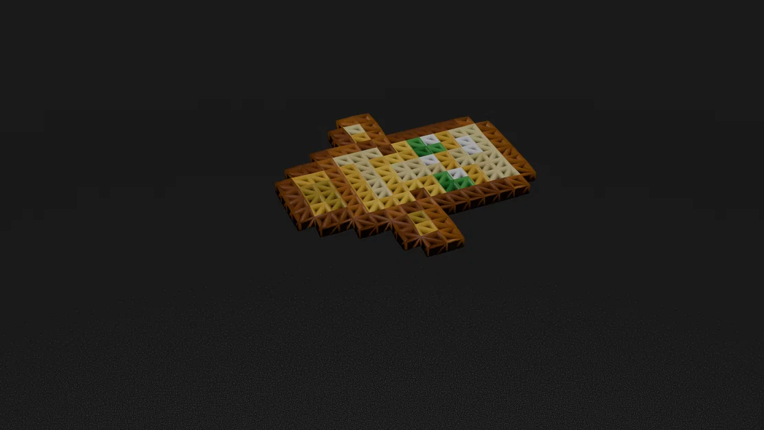 Mô hình 3D Minecraft Totem - Voxel Pixel Art - STL GLB OBJ - Image 1