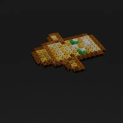 Mô hình 3D Minecraft Totem - Voxel Pixel Art - STL GLB OBJ