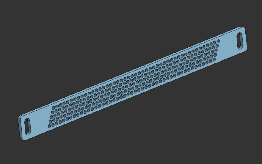 Tấm che tủ rack 10 inch 0.5U có khe thông gió in 3D - Image 1