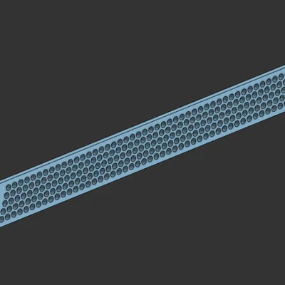 Tấm che tủ rack 10 inch 0.5U có khe thông gió in 3D