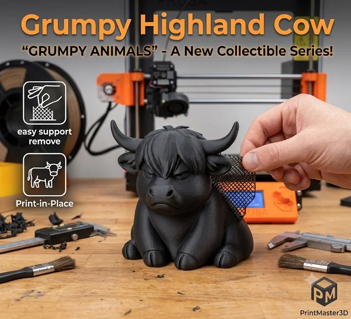 Chú Bò Highland Cáu Kỉnh – Thành viên mới của bộ sưu tập "Grumpy Animals" - Image 1