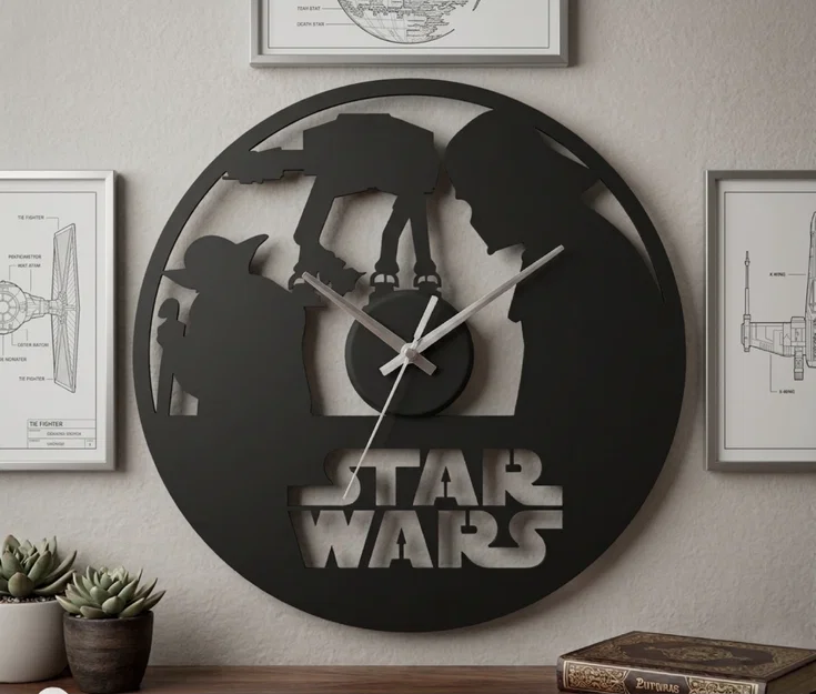 Đồng hồ treo tường Star Wars 3D - Thiết kế cực chất cho fan hâm mộ - Image 2