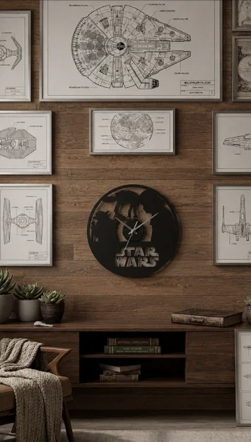 Đồng hồ treo tường Star Wars 3D - Thiết kế cực chất cho fan hâm mộ - Image 3