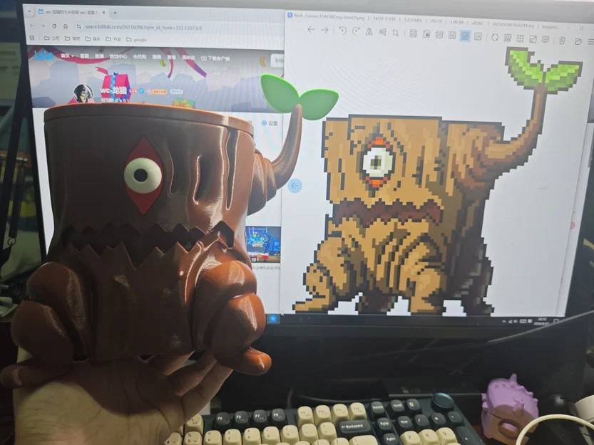 Mô hình 3D hũ đựng đồ Cổ Mộc Yêu (Stump) từ MapleStory - Image 3