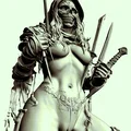 Mô hình STL Sát Thủ Skull Mask | Tượng Dark Fantasy Rogue Chi Tiết Cao - Thumbnail 1