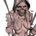 Mô hình STL Sát Thủ Skull Mask | Tượng Dark Fantasy Rogue Chi Tiết Cao - Thumbnail 3