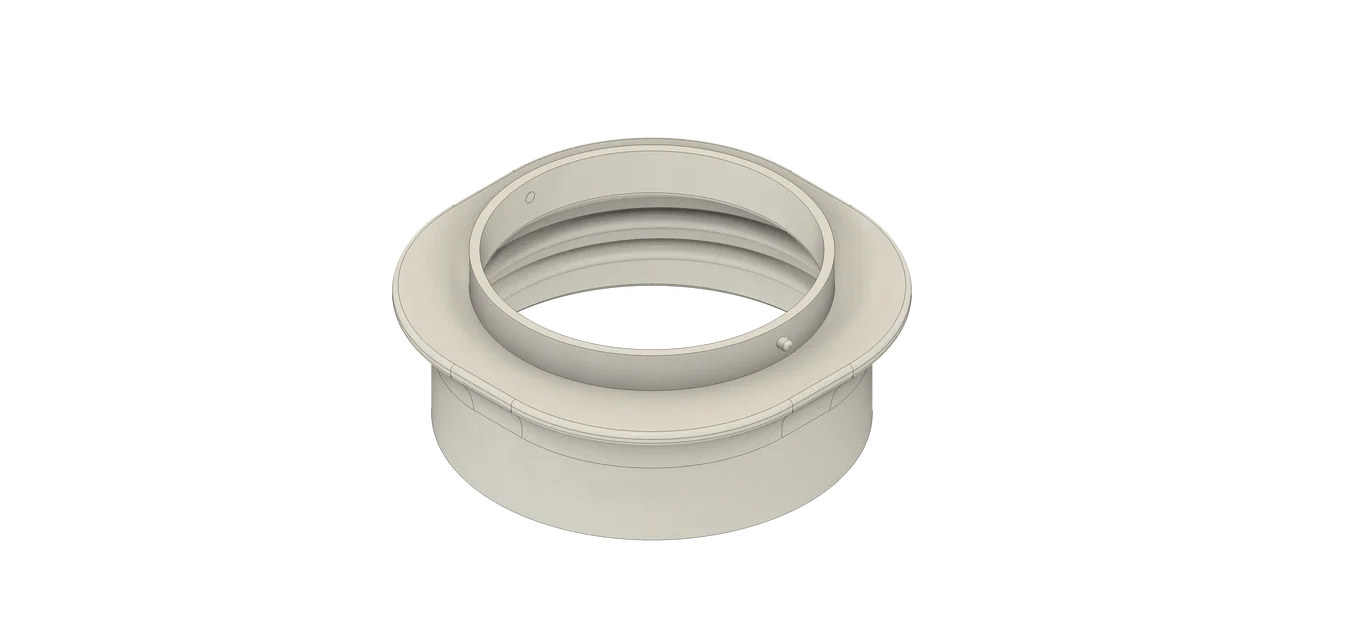 Bộ chuyển đổi ống dẫn khí 150mm ngược chiều kim đồng hồ cho cửa sổ Trotec - Image 1