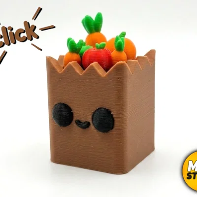 Mô hình Shopping Bag Clicker + Phiên bản móc khóa