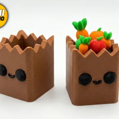 Mô hình Shopping Bag Clicker + Phiên bản móc khóa