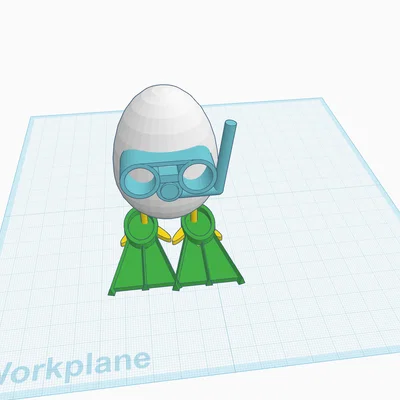 Mô hình quả trứng thợ lặn Scooba Egg đáng yêu để in 3D