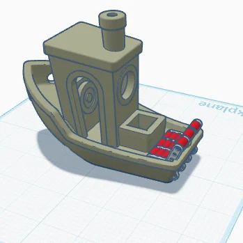 Mô hình thuyền Benchy với hàng ghế ngồi trang trí cực xinh