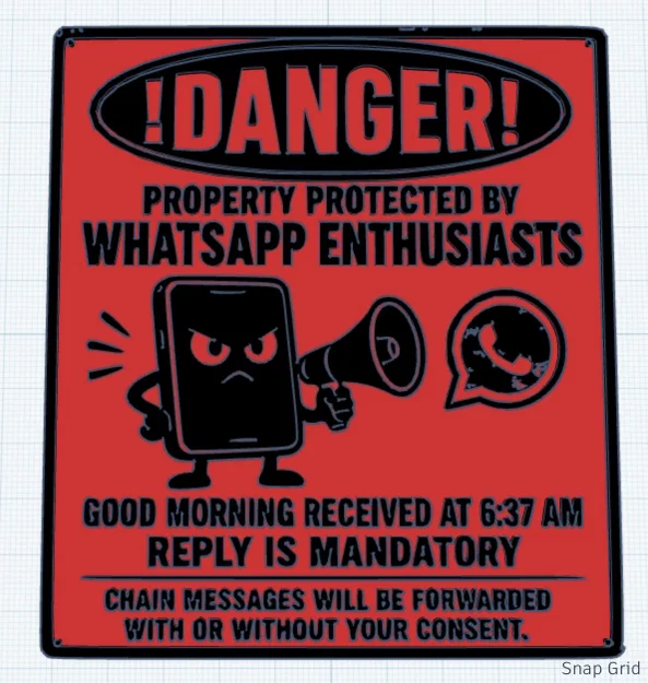 Bảng hiệu trang trí độc đáo cho tín đồ nghiện WhatsApp - Image 1