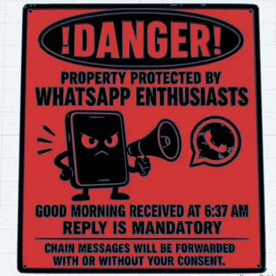 Bảng hiệu trang trí độc đáo cho tín đồ nghiện WhatsApp