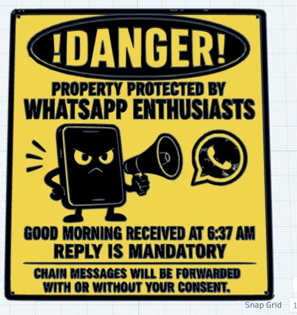 Bảng hiệu trang trí độc đáo cho tín đồ nghiện WhatsApp - Image 2