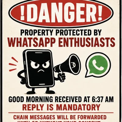 Bảng hiệu trang trí độc đáo cho tín đồ nghiện WhatsApp
