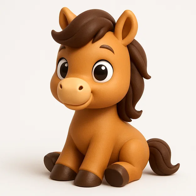 Mô hình chú ngựa Pony 3D đáng yêu cho người mới bắt đầu - Image 1