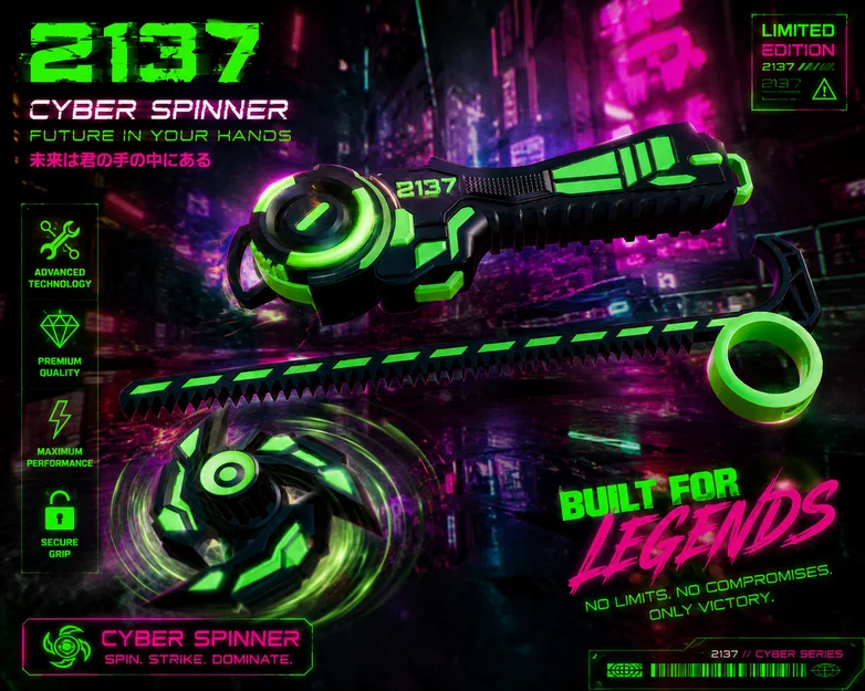 Con quay chiến đấu Cyberpunk - Image 1