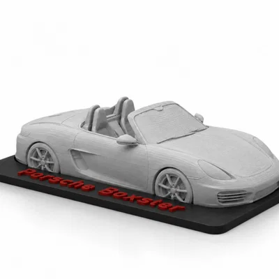 Mô hình 3D Porsche Boxster trưng bày cực chất cho bàn làm việc
