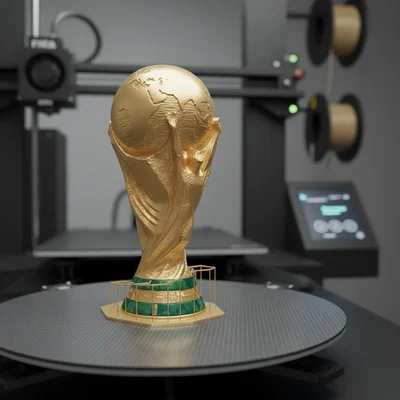 Mô hình cúp vô địch bóng đá FIFA World Cup in 3D cực chất