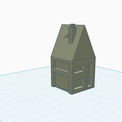 Mô hình ngôi nhà nhỏ dùng để kiểm tra máy in 3D