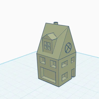 Mô hình ngôi nhà nhỏ dùng để kiểm tra máy in 3D