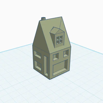 Mô hình ngôi nhà nhỏ dùng để kiểm tra máy in 3D