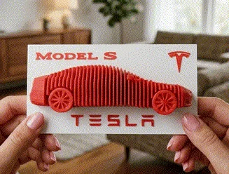 Mô hình điêu khắc xếp lớp Tesla Model S - Image 1