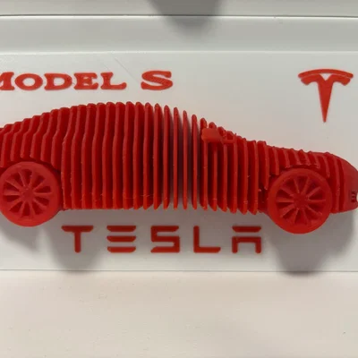Mô hình điêu khắc xếp lớp Tesla Model S