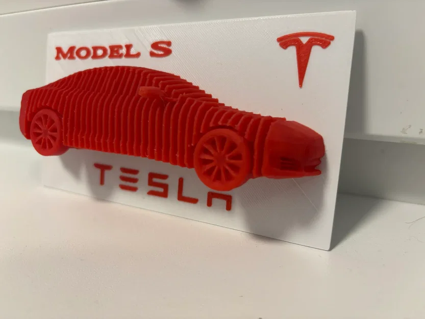 Mô hình điêu khắc xếp lớp Tesla Model S - Image 3