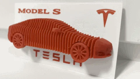 Mô hình điêu khắc xếp lớp Tesla Model S - Image 6
