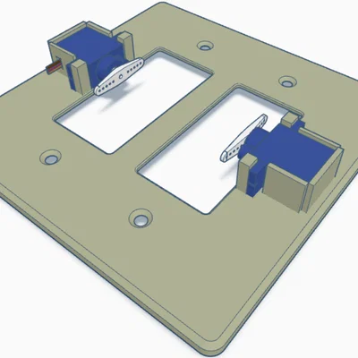 Mặt che công tắc đèn tích hợp 2 Servo cho dự án Smart Home DIY