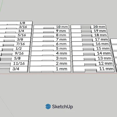Bộ khối căn chỉnh chiều cao (Woodworking Setup Blocks) in 3D chính xác