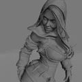 File STL Hooded Sorceress | Mô hình nữ pháp sư fantasy quyến rũ | Tượng Resin chi tiết cao - Thumbnail 3
