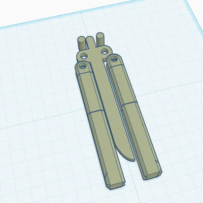 Mô hình dao bướm (Butterfly Knife) in 3D tự lắp ráp cực chất