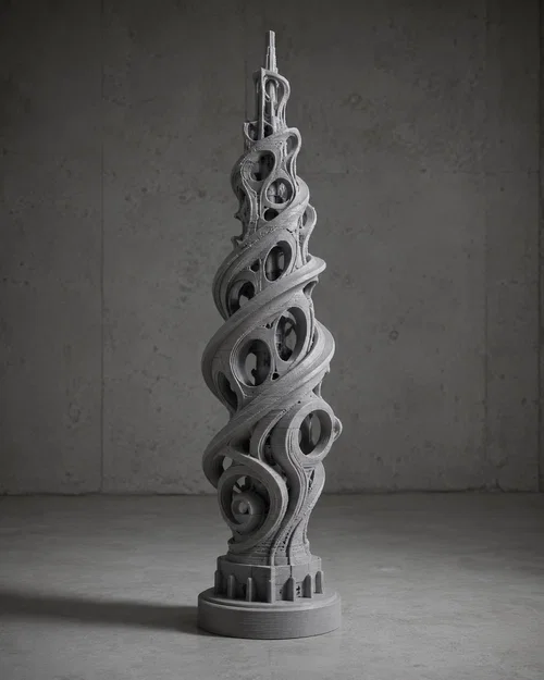 Mô hình điêu khắc trừu tượng 3D nghệ thuật độc đáo - Image 1