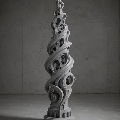 Mô hình điêu khắc trừu tượng 3D nghệ thuật độc đáo