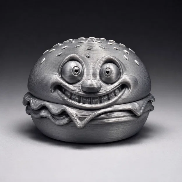 Mô hình Hamburger mặt cười 3D độc đáo trang trí bàn làm việc - Image 1