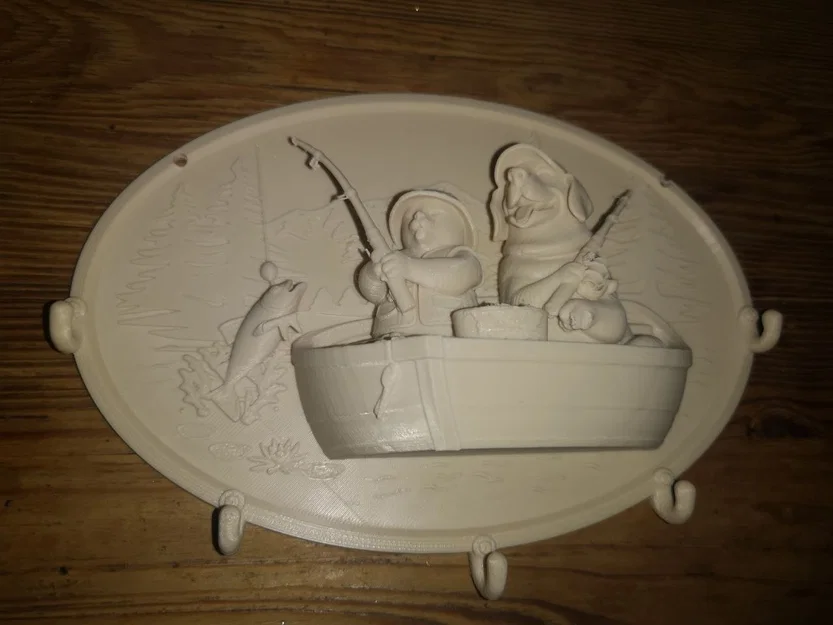 Bảng treo đồ 3D hình Chó và Mèo đi câu cá độc đáo - Image 3