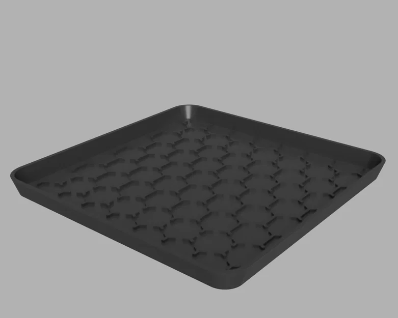 Khay hứng nước cho chậu cây 216x216x16mm in 3D tiện lợi - Image 1
