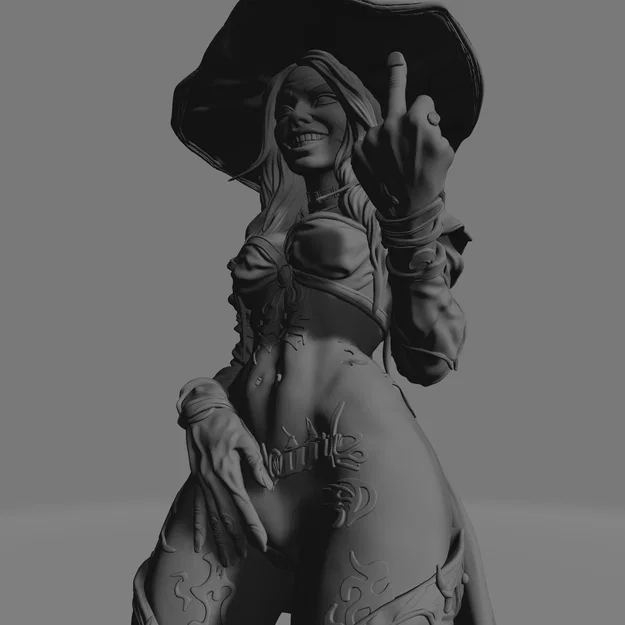 Mô hình 3D Fantasy Mage Bust STL | Pháp sư ngón tay thối | Tượng Resin chi tiết cao - Image 3