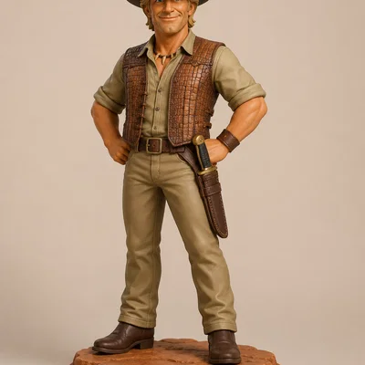 Mô hình 3D thợ săn phiêu lưu trên đá (Adventurous Hero) - STL cao cấp